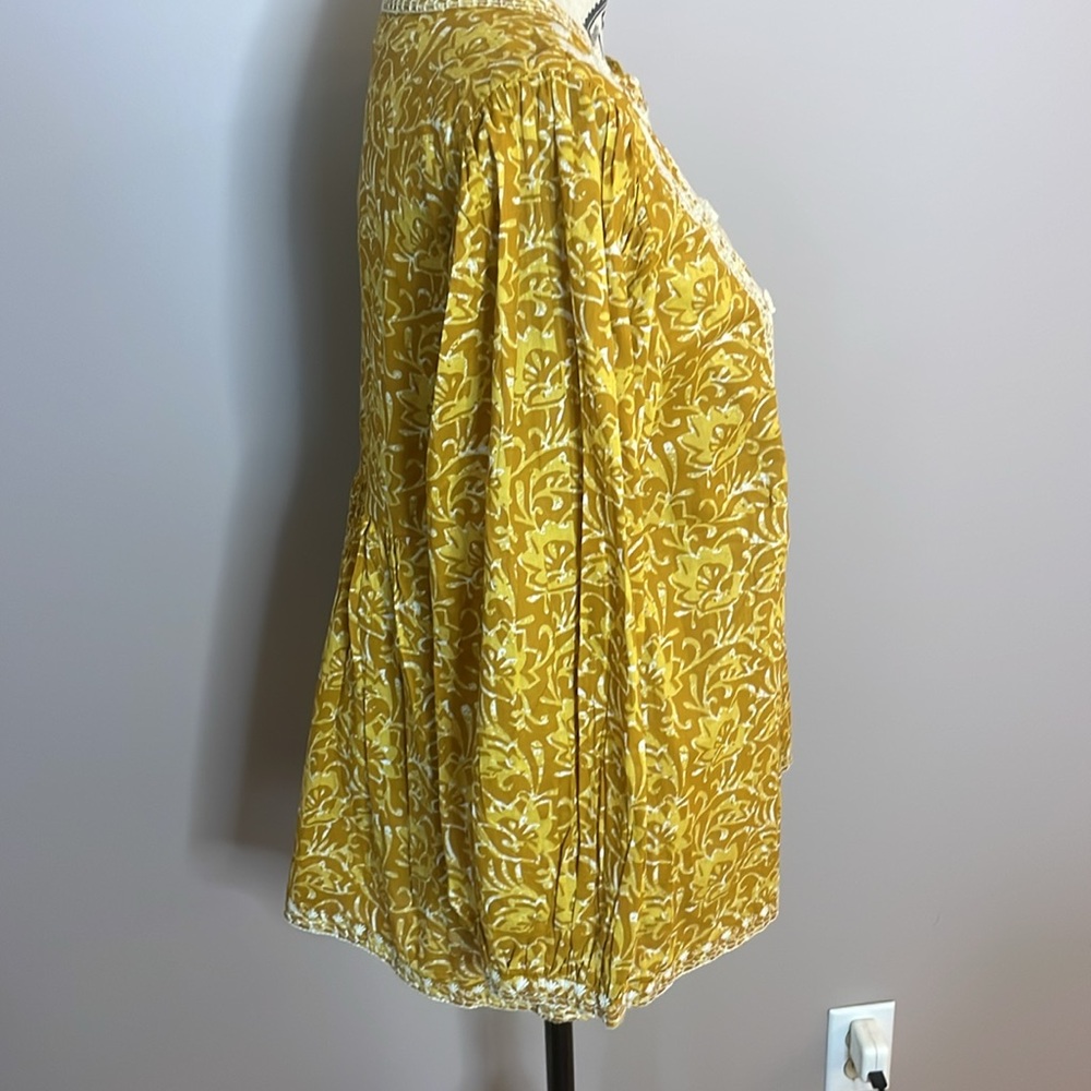Solitaire Mustard Embroidered Tunic - Picture 4 of 7